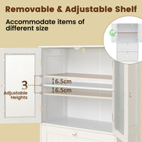 Bathroom Floor Storage Cabinet, Freestanding Cupboard Pantry