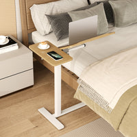 Mobile Over Bed Desk, Height Adjustable Standing Laptop Cart
