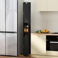 179 cm Tall Bathroom Cabinet, Narrow Storage Organizer with 2 Doors