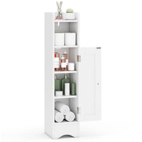 Bathroom Storage Cabinet with Door, Toilet Paper Holder Stand