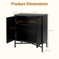 Giantex Fluted Sideboard Buffet Cabinet with 2 Doors