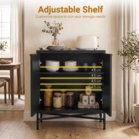 Giantex Fluted Sideboard Buffet Cabinet with 2 Doors