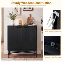 Giantex Fluted Sideboard Buffet Cabinet with 2 Doors