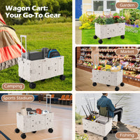 Large Foldable Utility Cart w/ 2 Storage Crates