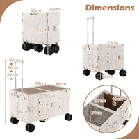 Large Foldable Utility Cart w/ 2 Storage Crates