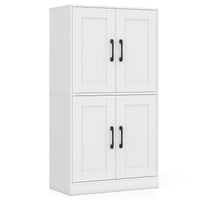 110 cm Bathroom Cabinet with Doors and Adjustable Shelves for Living Room