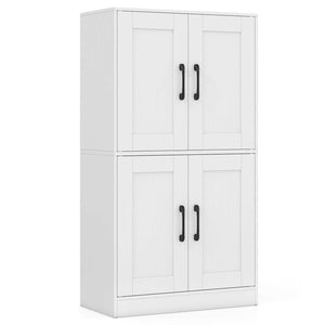 110 cm Bathroom Cabinet with Doors and Adjustable Shelves for Living Room