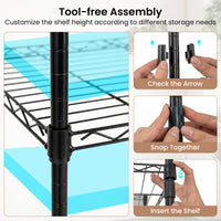 Portable Wardrobe with L-shape and Horizontal Installation