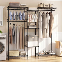 Portable Wardrobe with L-shape and Horizontal Installation