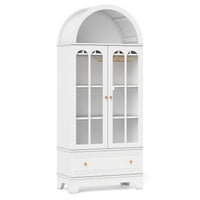 Giantex 181 CM Arched Cabinet, 4-Tier Wooden Kitchen Pantry Cabinet
