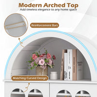 Giantex 181 CM Arched Cabinet, 4-Tier Wooden Kitchen Pantry Cabinet