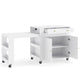 Giantex Kitchen Island w/Extendable Dining Table & Power Outlet