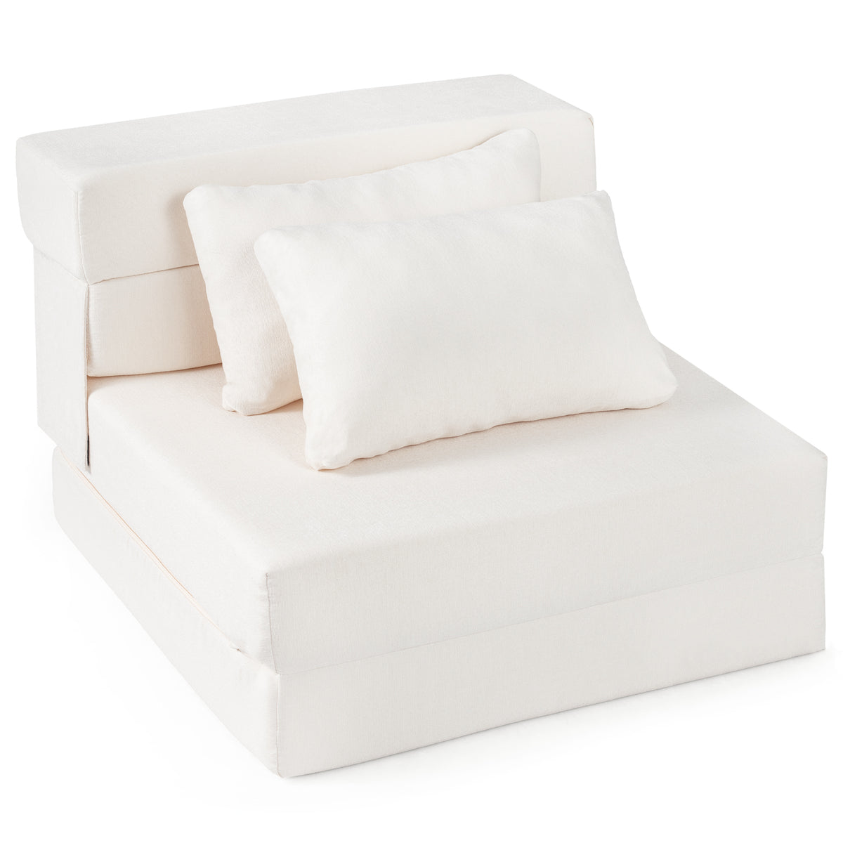 Giantex Folding Sofa Bed, 3-in-1 Convertible Sleeper Chair with 2 Pillows