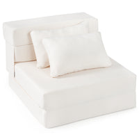 Giantex Folding Sofa Bed, 3-in-1 Convertible Sleeper Chair with 2 Pillows