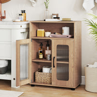 Bathroom Cabinet with 2 Doors and 3-Level Adjustable Shelf