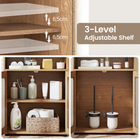Bathroom Cabinet with 2 Doors and 3-Level Adjustable Shelf