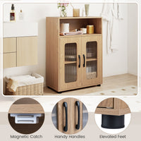 Bathroom Cabinet with 2 Doors and 3-Level Adjustable Shelf