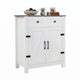 Farmhouse Buffet Cabinet 80cm with Adjustable Shelf and 2 Barn Doors