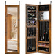 Wall/Door Mounted Jewelry Armoire with Storage Shelves and 2 Hanging Hook