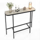 Modern Sofa Console Table with Faux Marble Top and Metal Frame