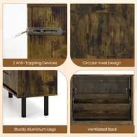 Shoe Storage Cabinet with 4 Flip Drawers for Entryway