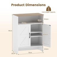Giantex Shoe Cabinet with 2 Barn Doors, Modern Narrow Shoe Storage Cabinet