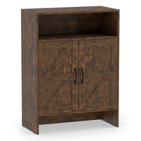 Giantex Shoe Cabinet with 2 Barn Doors, Modern Narrow Shoe Storage Cabinet