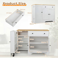 Giantex Buffet Cabinet with Storage, 105cm Modern Sideboard with 3 Doors, Drawer and Shelves