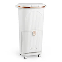 38L Double-Layer/42L 3-Layer Sorting Trash Bin with Step Pedal and Wheels