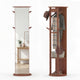 Full Length Mirror Coat Rack Solid Wood Standing Mirror with Clothes Hangers