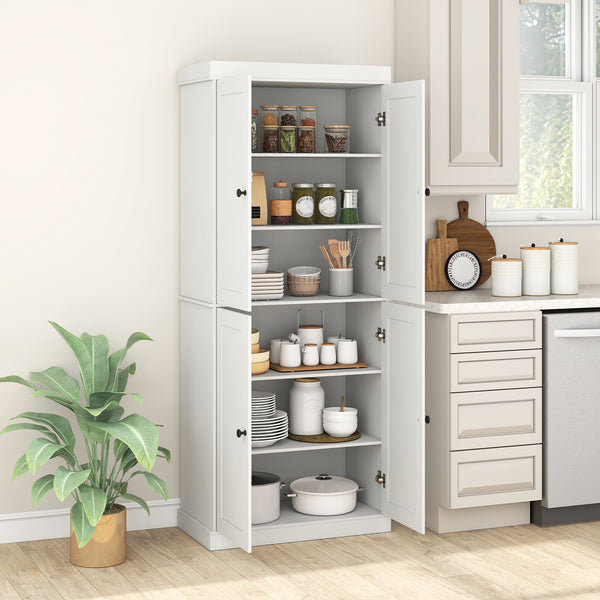 Giantex 184.5cm Freestanding Tall Buffet Cabinet, 4 Door Kitchen Pantry