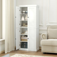 Giantex 184.5cm Freestanding Tall Buffet Cabinet, 4 Door Kitchen Pantry