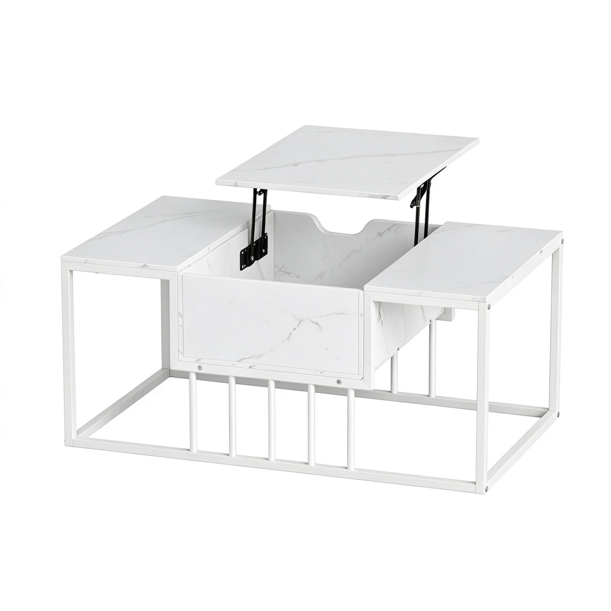 Accent Tea Table Lift Top with Storage for Office Reception or Home