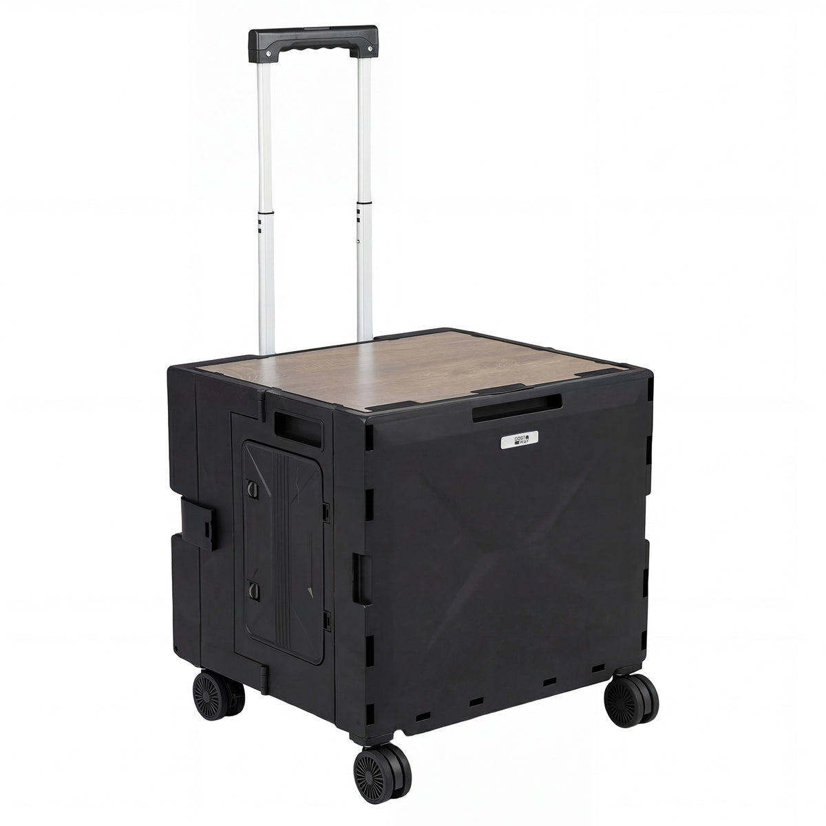Foldable Utility Cart on 4 Rotate Wheels with Telescoping Handle