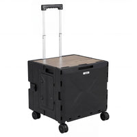 Foldable Utility Cart on 4 Rotate Wheels with Telescoping Handle