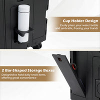 Foldable Utility Cart on 4 Rotate Wheels with Telescoping Handle