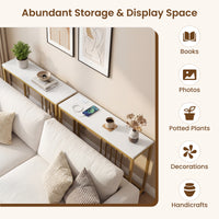 Console Table with Charging Station Entryway Table with Power Outlets