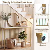 Console Table with Charging Station Entryway Table with Power Outlets