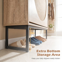 24cm Narrow Shoe Storage Cabinet with 2 Flip Drawers for Entryway
