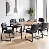 Office Reception Chairs with Padded Armrests Set of 2/4