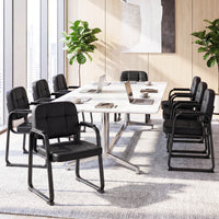 Office Reception Chairs with Padded Armrests Set of 2/4