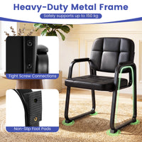 Office Reception Chairs with Padded Armrests Set of 2/4