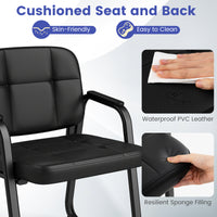 Office Reception Chairs with Padded Armrests Set of 2/4