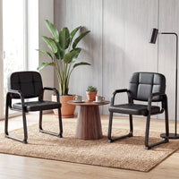 Office Reception Chairs with Padded Armrests Set of 2/4