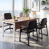 Office Reception Chairs with Padded Armrests Set of 2/4