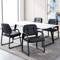 Office Reception Chairs with Padded Armrests Set of 2/4
