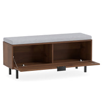 Shoe Storage Bench with Padded Cushion for Hallway Bedroom