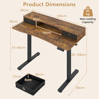 Electric Standing Desk Height Adjustable Stand Up Desk Home Office Computer Desk