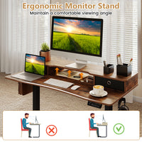 Electric Standing Desk Height Adjustable Stand Up Desk Home Office Computer Desk