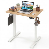 Small Electric Standing Desk 80x60 cm Height Adjustable with 3 Memory Settings
